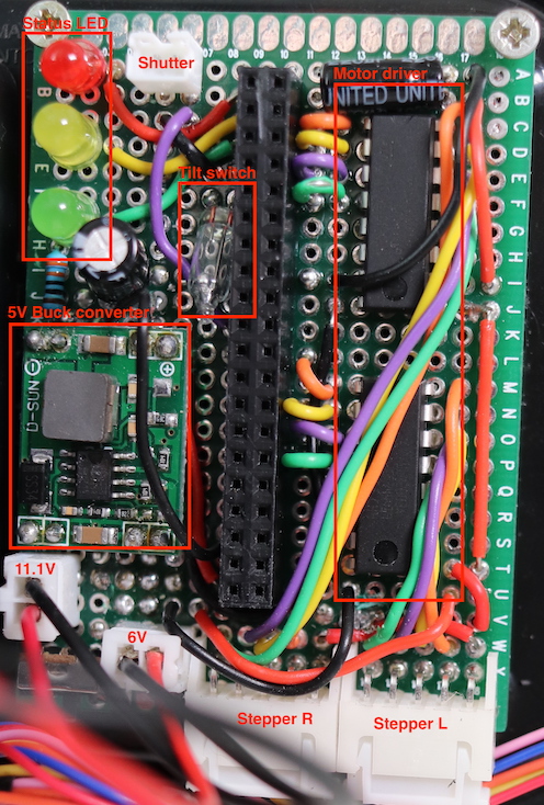 Circuit layout on perfboard